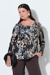 Shirt, Ziersteine, Rundhals, Langarm, Pima Cotton