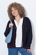 Strickjacke, Streifenkanten, V-Ausschnitt, Langarm, Wollmix