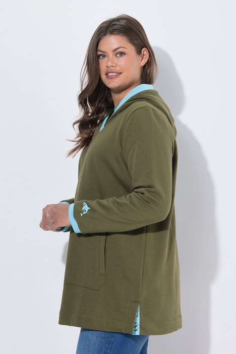 Longsweatshirt, Kapuze, Langarm, OEKO-TEX