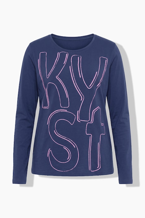 Shirt, Rundhalsausschnitt, Langarm, Print