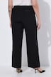Pantalon de tailleur avec passepoils, jambe droite et bande en satin