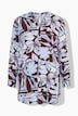 Bluse, A-Linie, Blumenmuster, Langarm