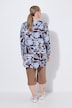 Bluse, A-Linie, Blumenmuster, Langarm