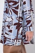Bluse, A-Linie, Blumenmuster, Langarm