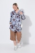 Bluse, A-Linie, Blumenmuster, Langarm