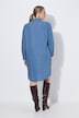 Jeanskleid, oversized, florale Stickerei, Langarm