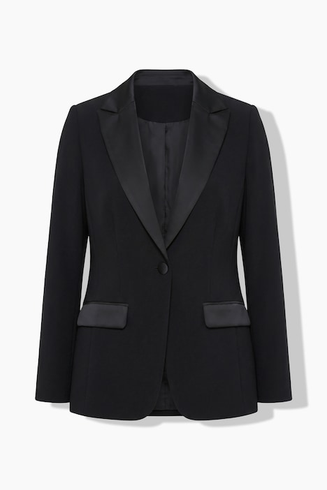 Smoking-Jacke, tailliert, Reverskragen, elastisches Futter