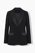 Smoking-Jacke, tailliert, Reverskragen, elastisches Futter