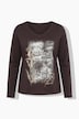 Shirt, Gartenmotiv, Classic, V-Ausschnitt, Langarm