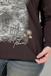 Shirt, Gartenmotiv, Classic, V-Ausschnitt, Langarm