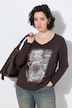 Shirt, Gartenmotiv, Classic, V-Ausschnitt, Langarm