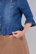 Jeansjacke, Volants, Stretchdenim, 3/4-Ärmel