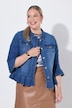 Jeansjacke, Volants, Stretchdenim, 3/4-Ärmel
