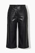 Faux leather culottes, wide leg