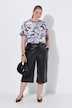 Faux leather culottes, wide leg