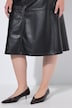 Lederoptik-Midirock, A-Linie, nahtfeiner Zipper