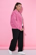 Fake-Velourslederjacke, Oversize Shape, Zipper