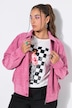 Fake-Velourslederjacke, Oversize Shape, Zipper