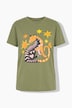T-Shirt, Boxy Fit, Animal-Motiv, Halbarm