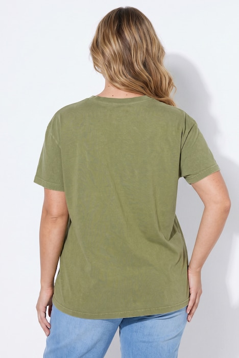 T-Shirt, Boxy Fit, Animal-Motiv, Halbarm