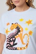 T-Shirt, Boxy Fit, Animal-Motiv, Halbarm