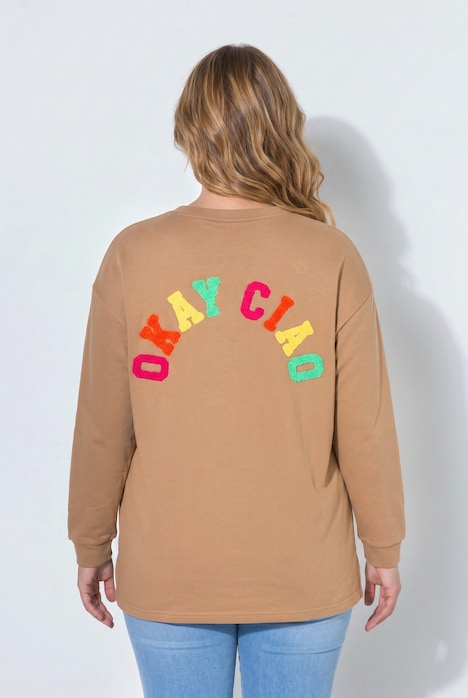 Okay Ciao Textured Lettering Sweatshirt