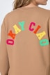 Okay Ciao Textured Lettering Sweatshirt