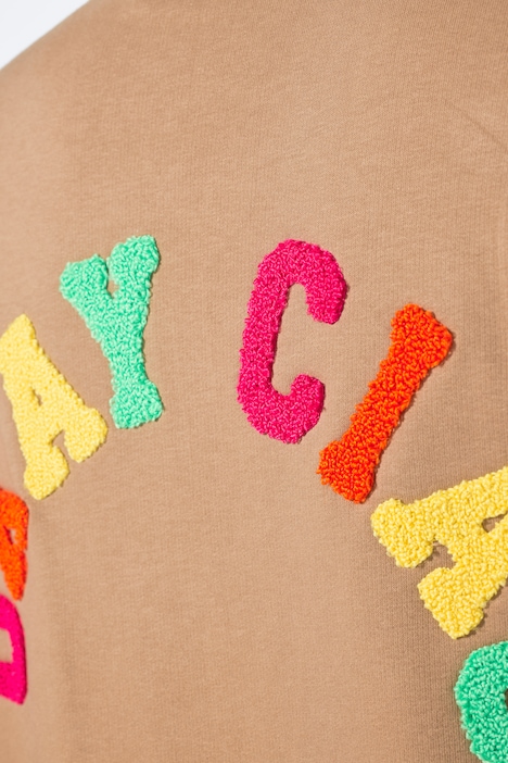 Okay Ciao Textured Lettering Sweatshirt