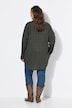 Ternet musselinbluse, oversized, lange ærmer