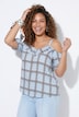 Chemisier en mousseline, épaules nues, coupe en A