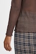 Mesh-Shirt, Slim Fit, Wellenkanten, Langarm, transparent