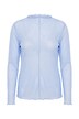 Mesh-Shirt, Slim Fit, Wellenkanten, Langarm, transparent