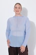 Mesh-Shirt, Slim Fit, Wellenkanten, Langarm, transparent