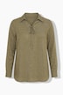 Blusenshirt, A-Linie, Hemdkragen, Schnürung