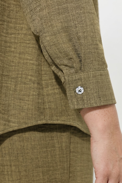 Blusenshirt, A-Linie, Hemdkragen, Schnürung