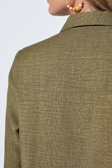 Blusenshirt, A-Linie, Hemdkragen, Schnürung