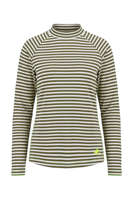 Striped Long Sleeve Turtleneck Tee