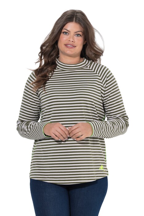 Striped Long Sleeve Turtleneck Tee