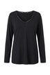 Shirt, Spitzenkante, V-Ausschnitt, Langarm