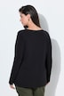 Shirt, Spitzenkante, V-Ausschnitt, Langarm