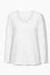 Shirt, Spitzenkante, V-Ausschnitt, Langarm