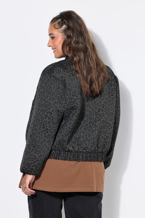 Leo-Blouson, Oversize Shape, College-Kragen, Ballon-Langarm