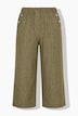 Hose, weites Bein, Twill, Elastikbund, Ziertaschen
