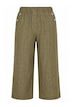 Hose, weites Bein, Twill, Elastikbund, Ziertaschen
