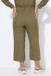 Hose, weites Bein, Twill, Elastikbund, Ziertaschen