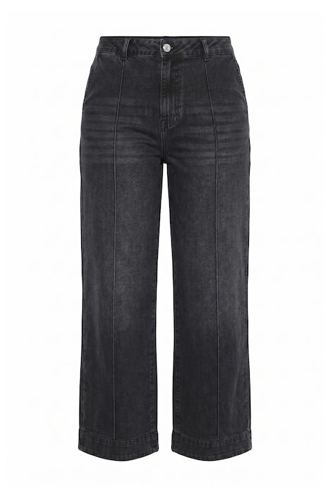 Jeans, weites Bein, Bügelfalte