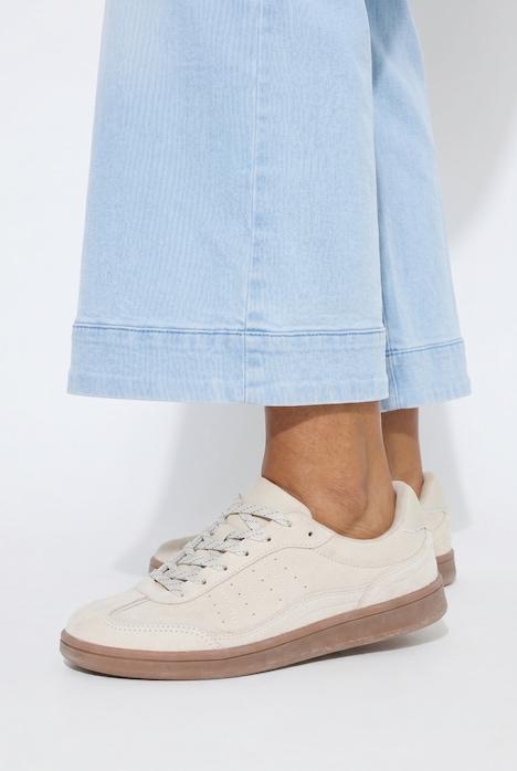 Jeans, jambe droite et large, style classique à pinces