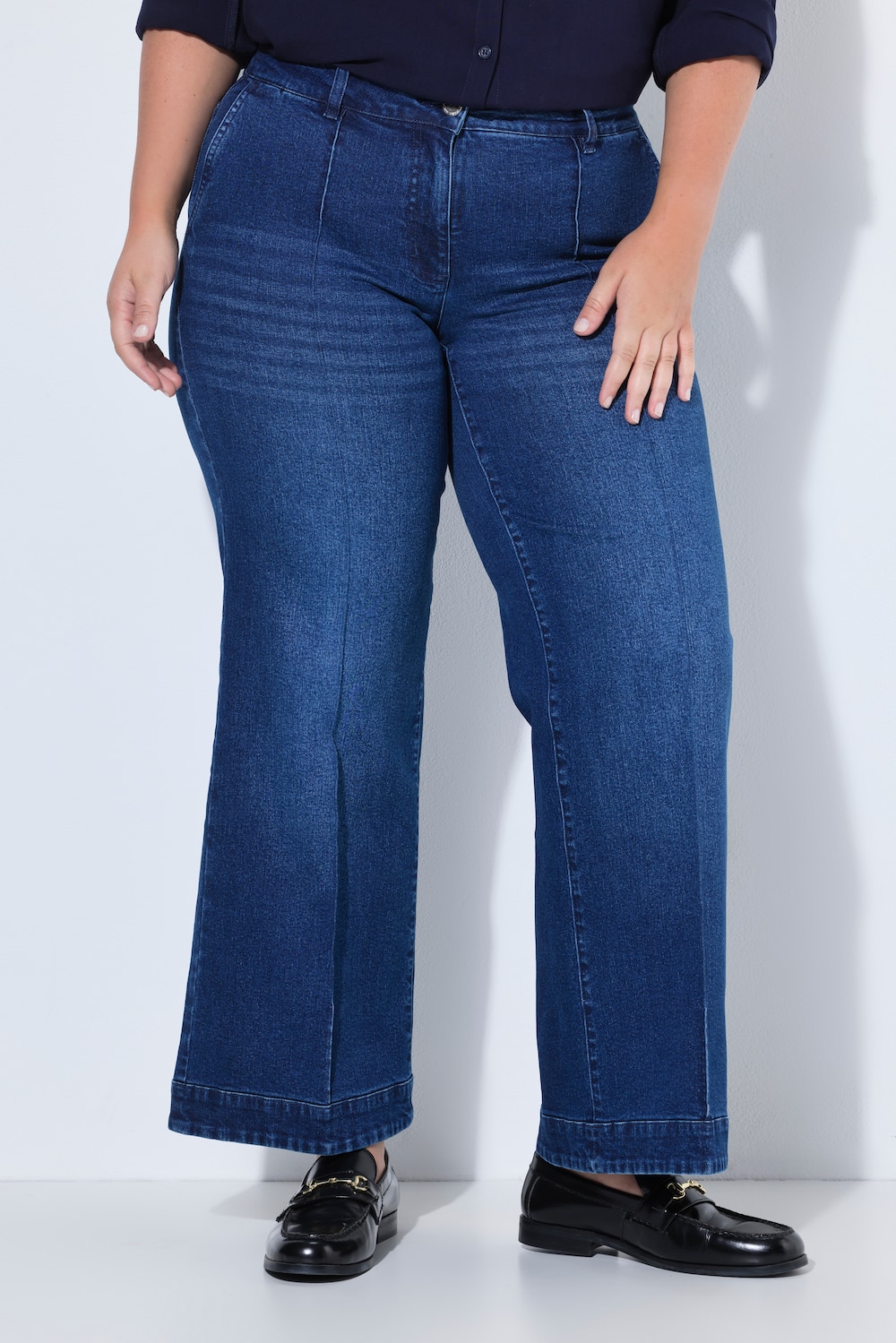 Jeans, weites Bein, Biese