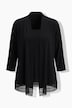 2-in-1-Shirt, Häkel-Bordüren, A-Linie, Rundhals, 3/4-Arm