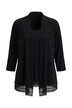 2-in-1-Shirt, Häkel-Bordüren, A-Linie, Rundhals, 3/4-Arm